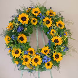 Sunflower Standing Wreath
