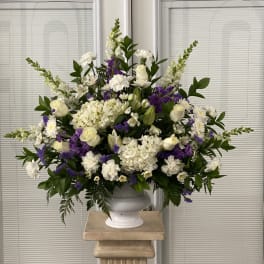 Heartfelt Sympathies Lavender Standing Basket