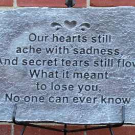 Our Hearts Still Ache Plaque