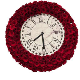 Red Rose Clock