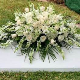 Elegant White Casket