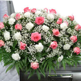 Roses & Carnation Mix Casket Spray