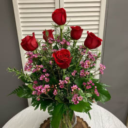 Half Dozen Rose Arrangement