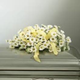 Yellow Daisy Casket Spray for a Child