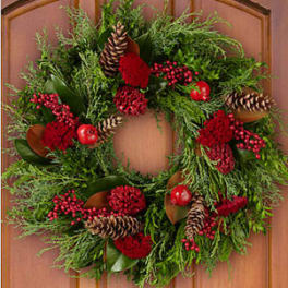 Yuletide Greetings Holiday Wreath
