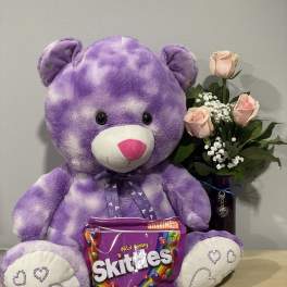 Pink Roses & Purple Bear Trio