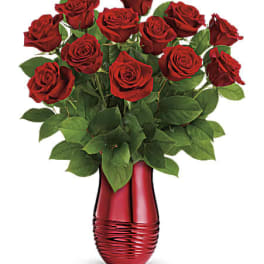 Teleflora's Rouge Romance Bouquet PM