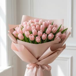 Fifty Pink Tulips Bouquet ™