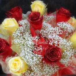 Hong Kong Style Roses- Red & Yellow