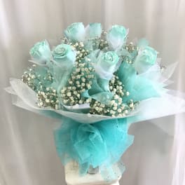 Hong Kong Style Roses - Tiffany Blue