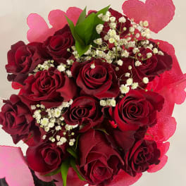 The dozen Red Roses bouquet.