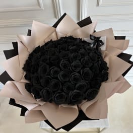 MFS 50 Rose Bouquet (Black Roses)
