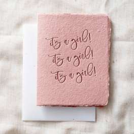 It's A Girl! | Baby Shower Greeting Card