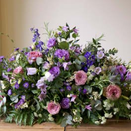 Casket Spray in shades of Lavender
