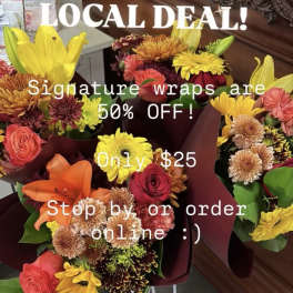 Local offer- Seasonal Market Bouquet Wrap