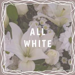 All Whites Arrangement - Vased