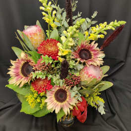 Protea and Eclipse Sunflower - Order WELL Ahead