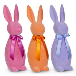 16" SHERBET FLOCKED BUNNY