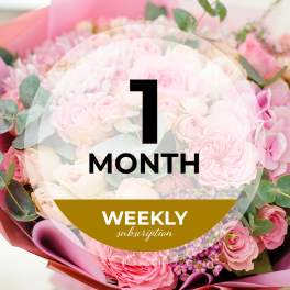 1 month - Weekly Flower Subscription
