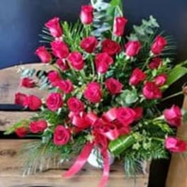 Spirit of Roses Pedestal Arrangement