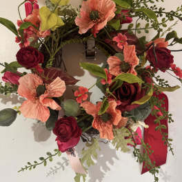 LOVELY REDS (PERMANENT WREATH)