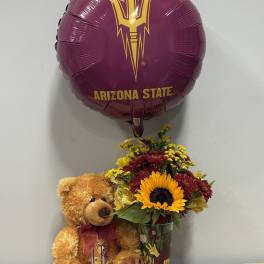 ASU Floral Glass & Bear Trio