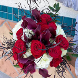 Burgundy Bridal Bouquet