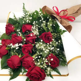 Beautiful Artisan Wrapped Red Roses - Local Long Beach Flower Shop ABC!