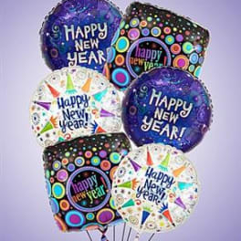 Air Arrangement Happy New Year Mylar Balloons