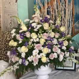 Spring Mixed Funeral Basket