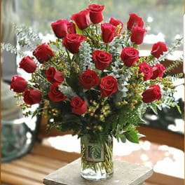 Valentine's Day- 2 Dozen Red Premium Roses