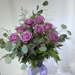 Dozen Long Stemmed Lavender Roses by BloomNation™