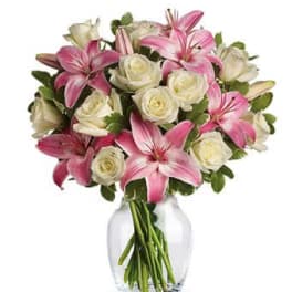 Stunning Pink and White Love Bouquet