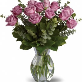 Lavender Wishes - Dozen Lavender Roses/ call for other colors or mixtures