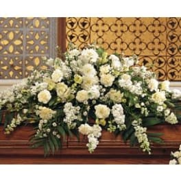 Pure White Casket Spray
