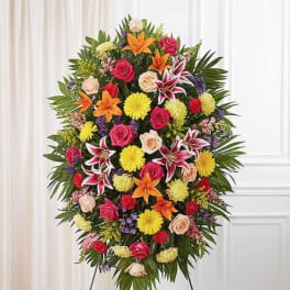 Sympathy Standing Spray: Multi-Colored
