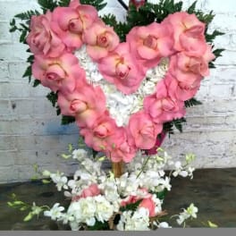 Pink Heart Basket