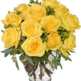 GOOD MORNING SUNSHINE ROSES ARRANGEMENT