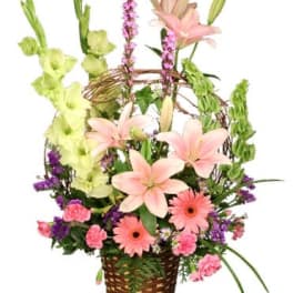 BASKET OF MEMORIES FLORAL ARRANGEMENT