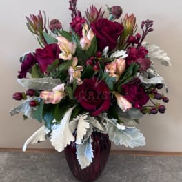 January Garnet Bouquet