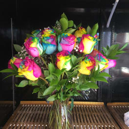 Tie-dye Rose Arrangement