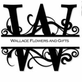 Black Wallace Flowers and Gifts logo on a white background