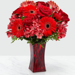 Red Reveal™ Bouquet- VASE INCLUDED