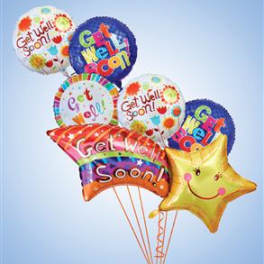 Get Well Soon Shooting Star Mylar Bundle