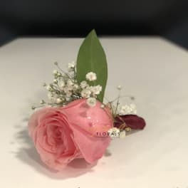 Soft Pink Rose w/ Baby's Breath