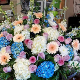 Pastel Funeral Basket