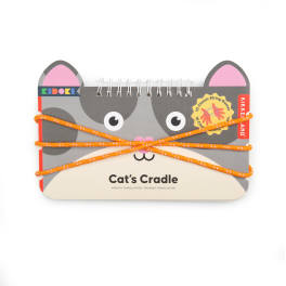 Cat's Cradle string game booklet with a cat face cover