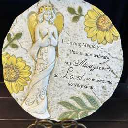 Sunflower Angel Plaque on Stand