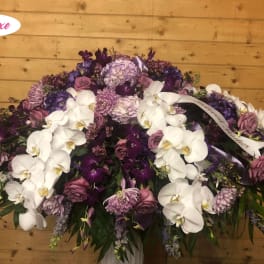 Lavander and Phalaenopsis Casket Cover