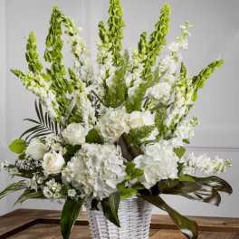 White Garden Basket